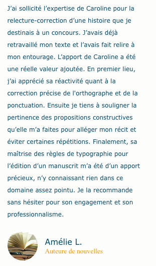 Témoignage Amélie